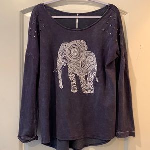 Loose fitting sweater shirt